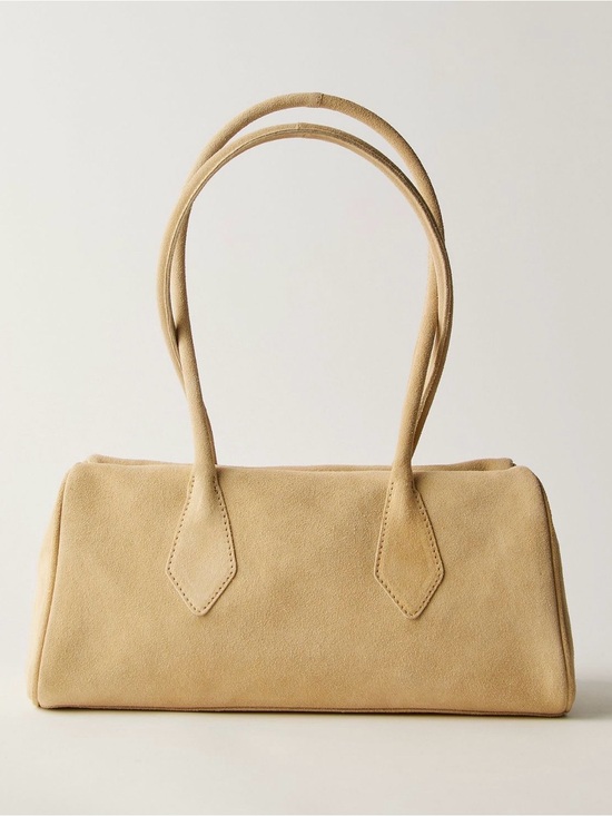 Free People Handbags - Free People Sierra Suede Shoulder Bag in Banana Cream